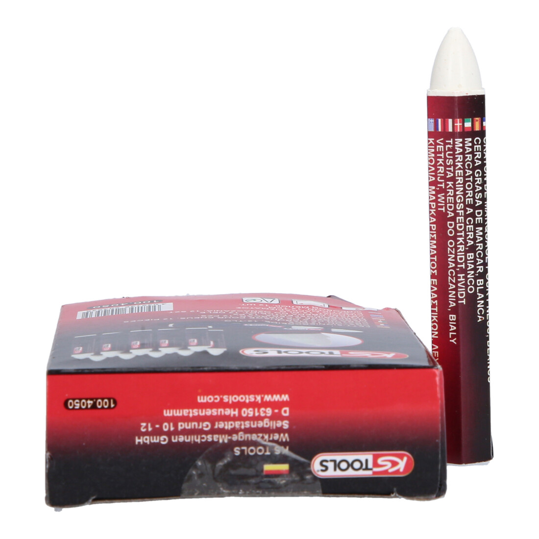 KS Tools markeerkrijt, wit, set van 12