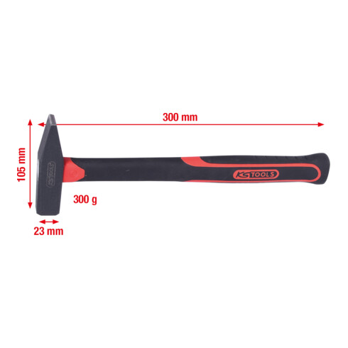KS Tools Martello da montatore, manico in fibra di vetro