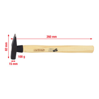 KS Tools Martello da montatore, manico in hickory