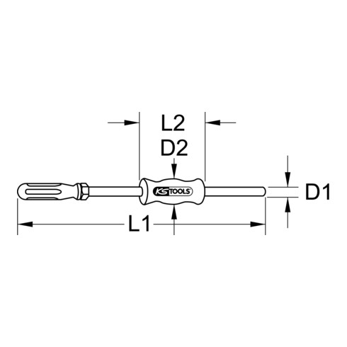 KS Tools Martello scorrevole, 170 mm, IG M10