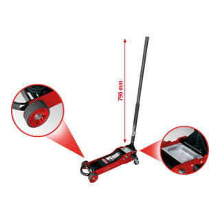 KS Tools Martinetto idraulico in alluminio SlimPOWER 2t