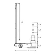 KS Tools Martinetto idropneumatico 40t/20t,480mm-3