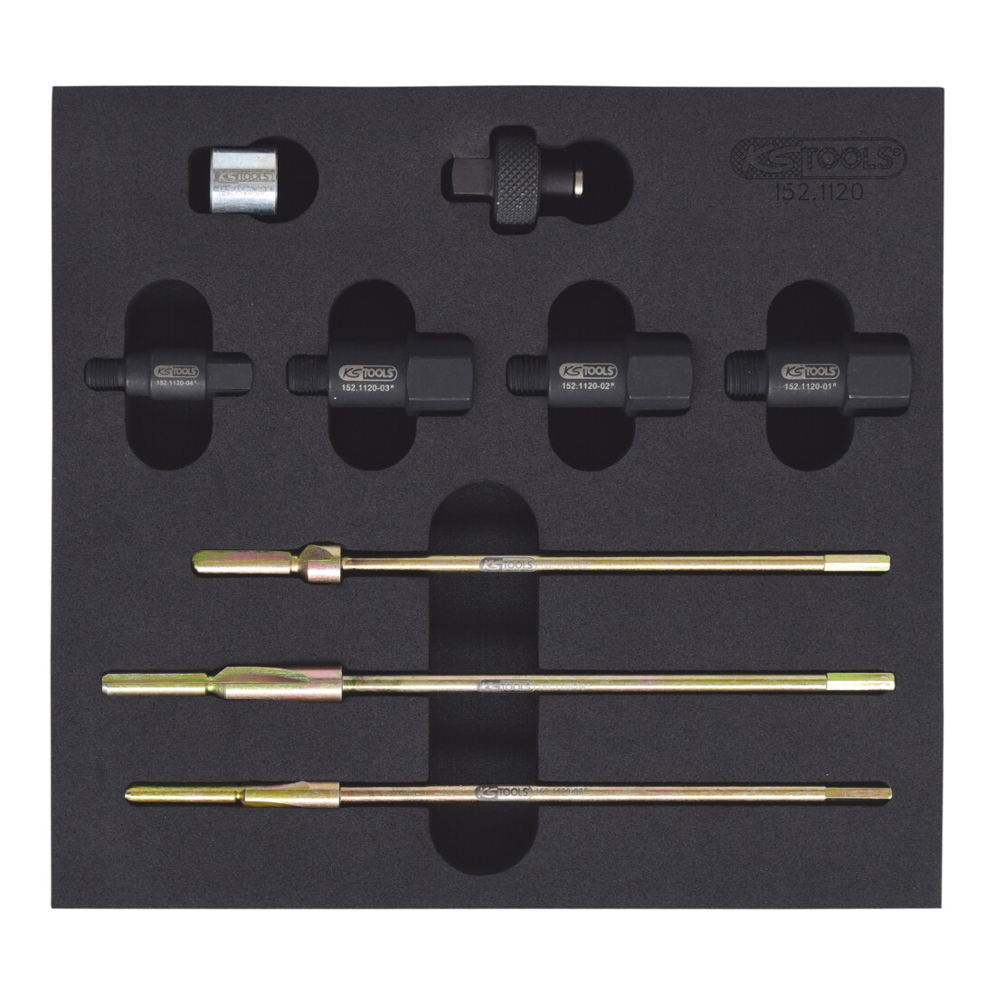 KS Tools MASTER 3 in 1 Glühkerzen-Reibahlen-Satz, 9-teilig