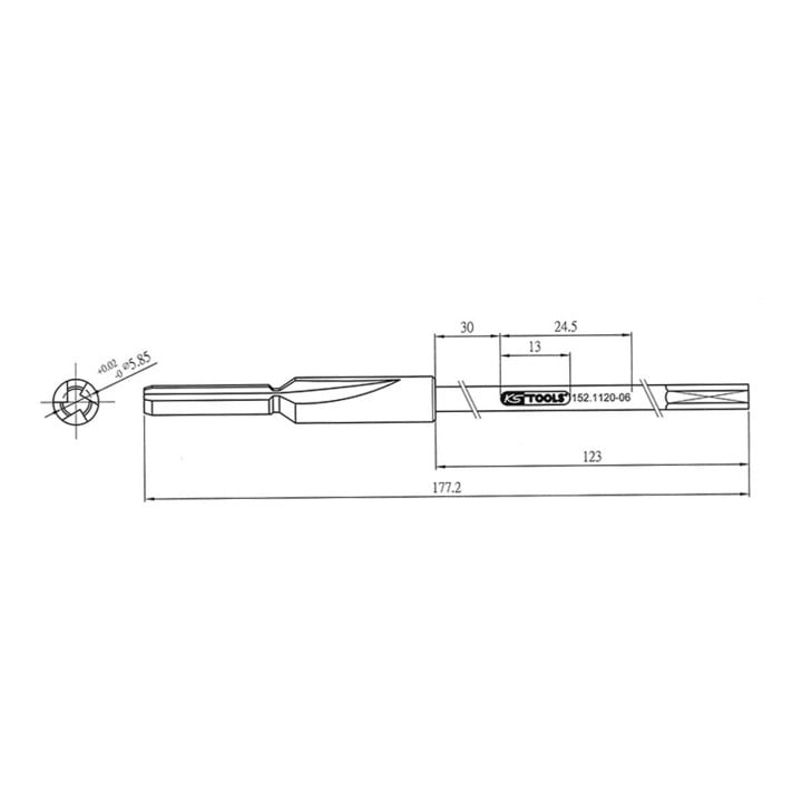 KS Tools MASTER 3 in 1 Glühkerzen-Reibahlen-Satz, 9-teilig