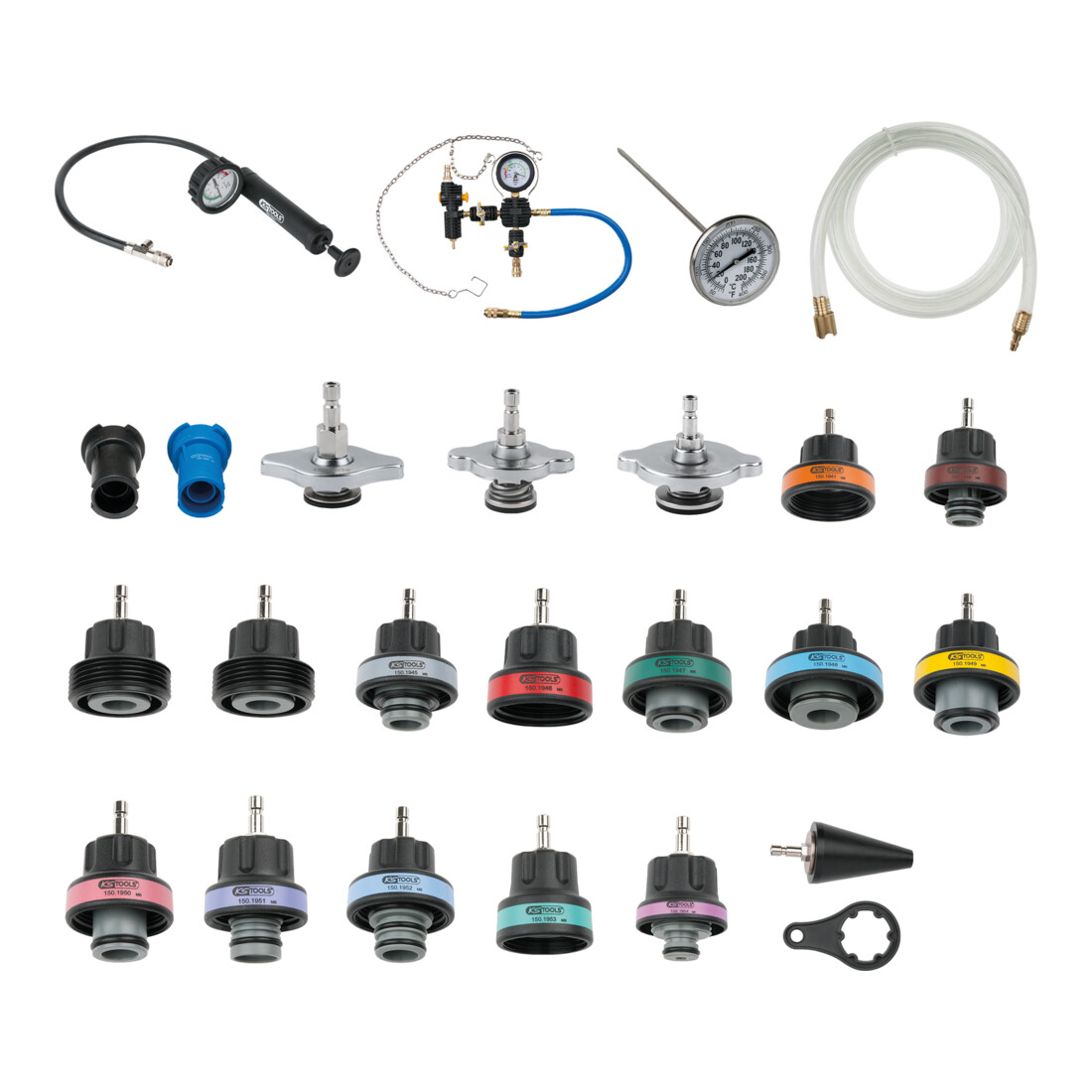 KS Tools MASTER Kühlsystem-Diagnose-Service-Satz, 25-tlg.