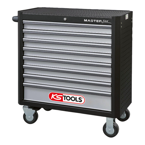 KS Tools MASTERline Werkstattwagen mit 8 Schubladen XL,schwarz/silber