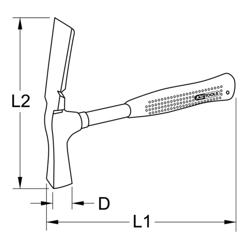 KS Tools Maurerhammer, Berliner Form, 600g