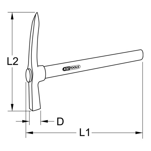 KS Tools Maurerhammer, Genfer Form, 750g