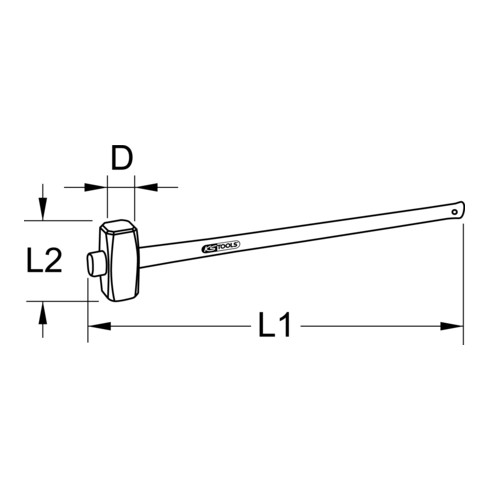 KS Tools Mazza con manico in fibra di vetro