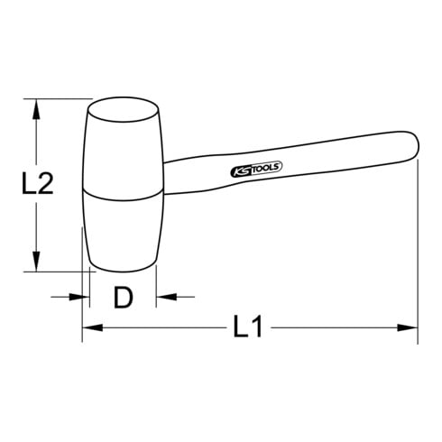 KS Tools Mazza di legno 