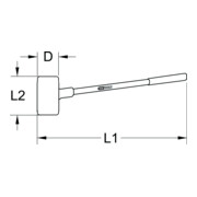 KS Tools Mazzuola antirimbalzo, XL-5