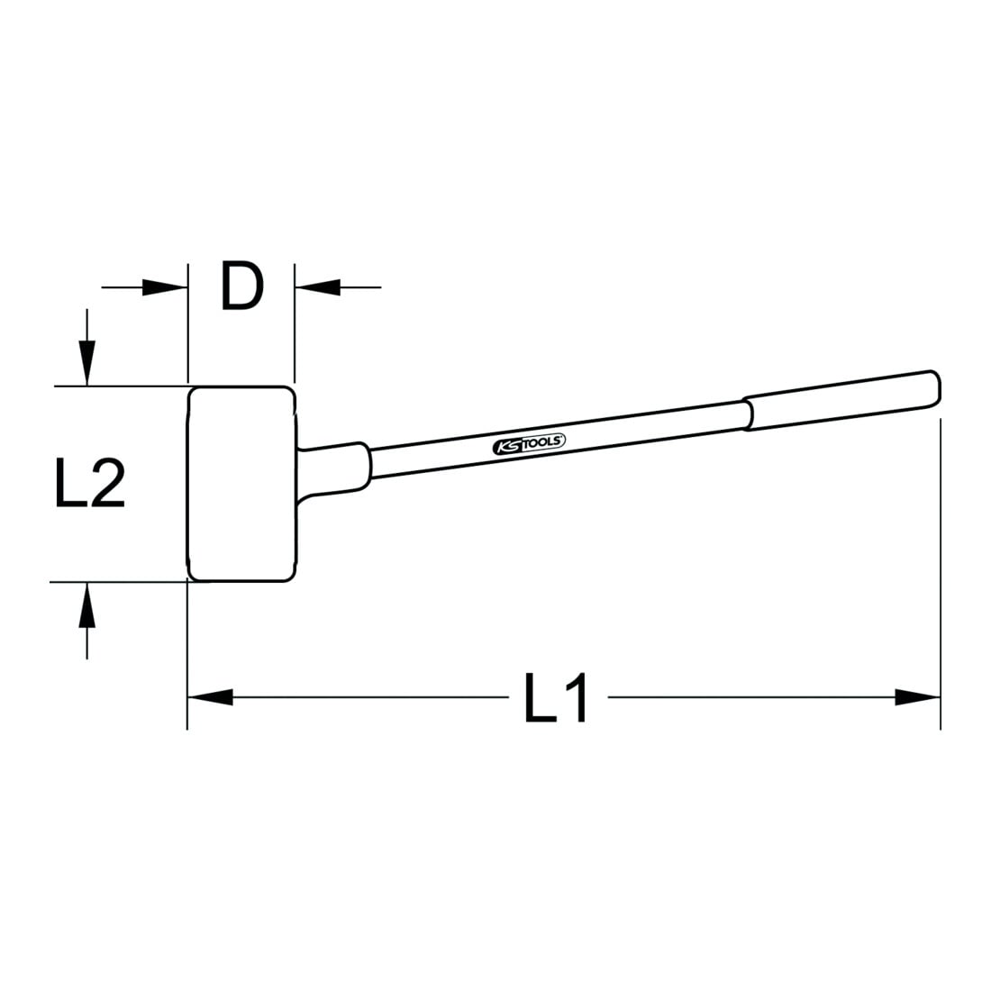 KS Tools Mazzuola antirimbalzo, XL