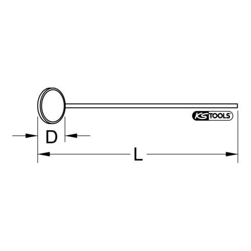 KS Tools mechanica spiegel, lengte 130 mm