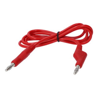 KS Tools meetsnoerverlenging met dubbele stekker en extra contactdoos 1.100 mm (rood)
