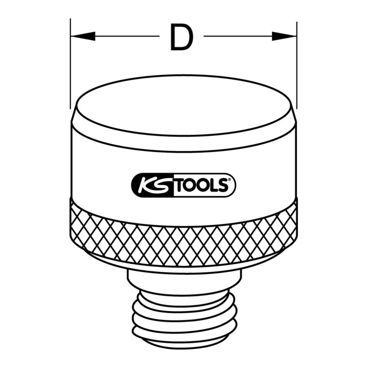 KS Tools Messing Eintreiber-Aufsatz-Satz, 2-teilig, Ø 10mm