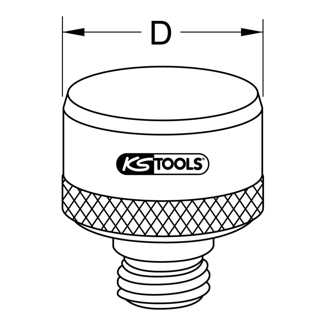 KS Tools Messing Eintreiber-Aufsatz-Satz, 2-teilig, Ø 10mm