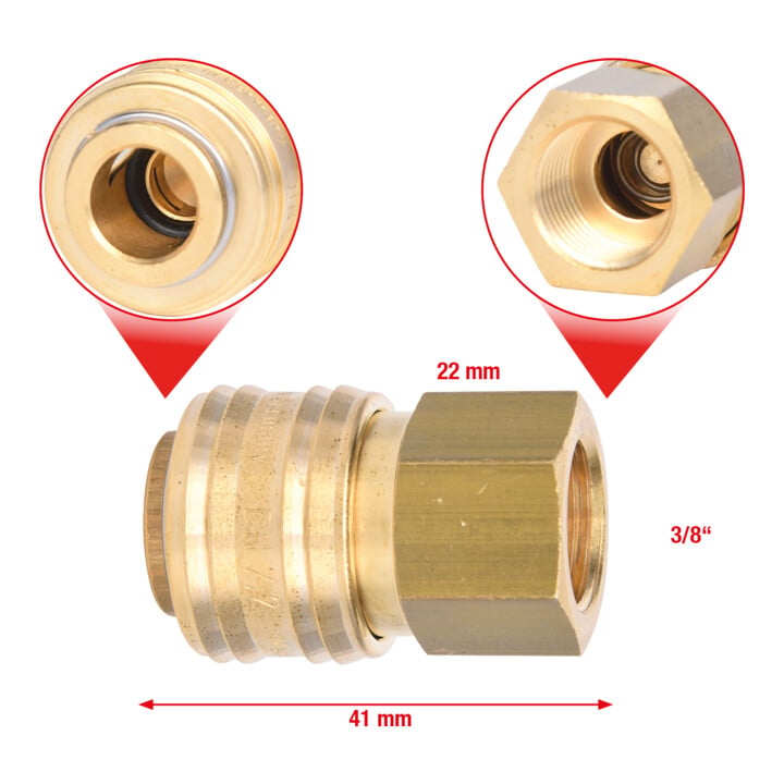 KS Tools messing koppeling met binnendraad, G3/8 "IT