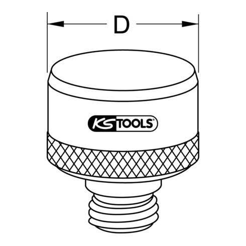 KS Tools messing pons bevestigingsset, 2-delig, Ø 10mm