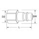 KS Tools Messing-Stecknippel mit Innengewinde, G1/4"IG