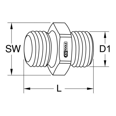 KS Tools messing verloopnippel