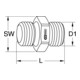 KS Tools messing verloopnippel, G1/4 "ET