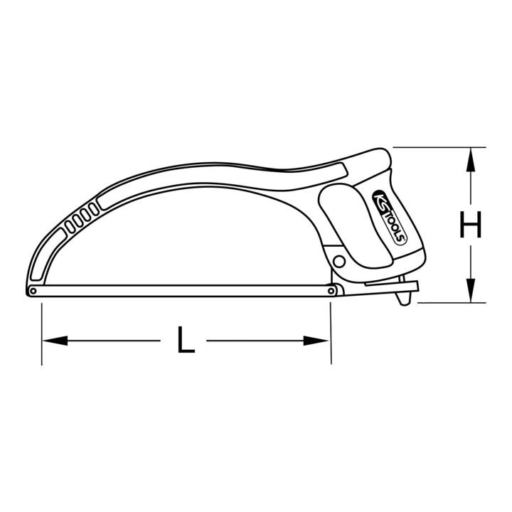 KS Tools metaal zaagbeugel rond, 300mm