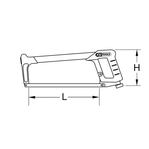 KS Tools metaal zaagbeugel vierkant, 300mm