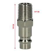 KS Tools metalen steeknippel, 1/4" AG, Europa