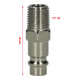 KS Tools Metall-Stecknippel, 1/4"AG, Europa