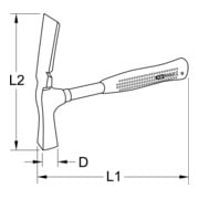 KS Tools metselhamer, Berlijns model, 600g-4