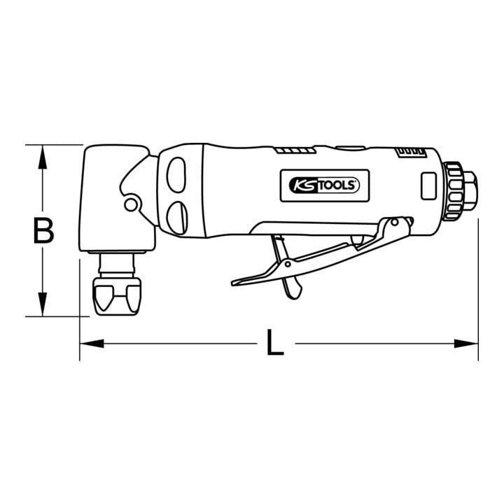 KS Tools Meuleuse d'angle pneumatique, 18.000 tr/min
