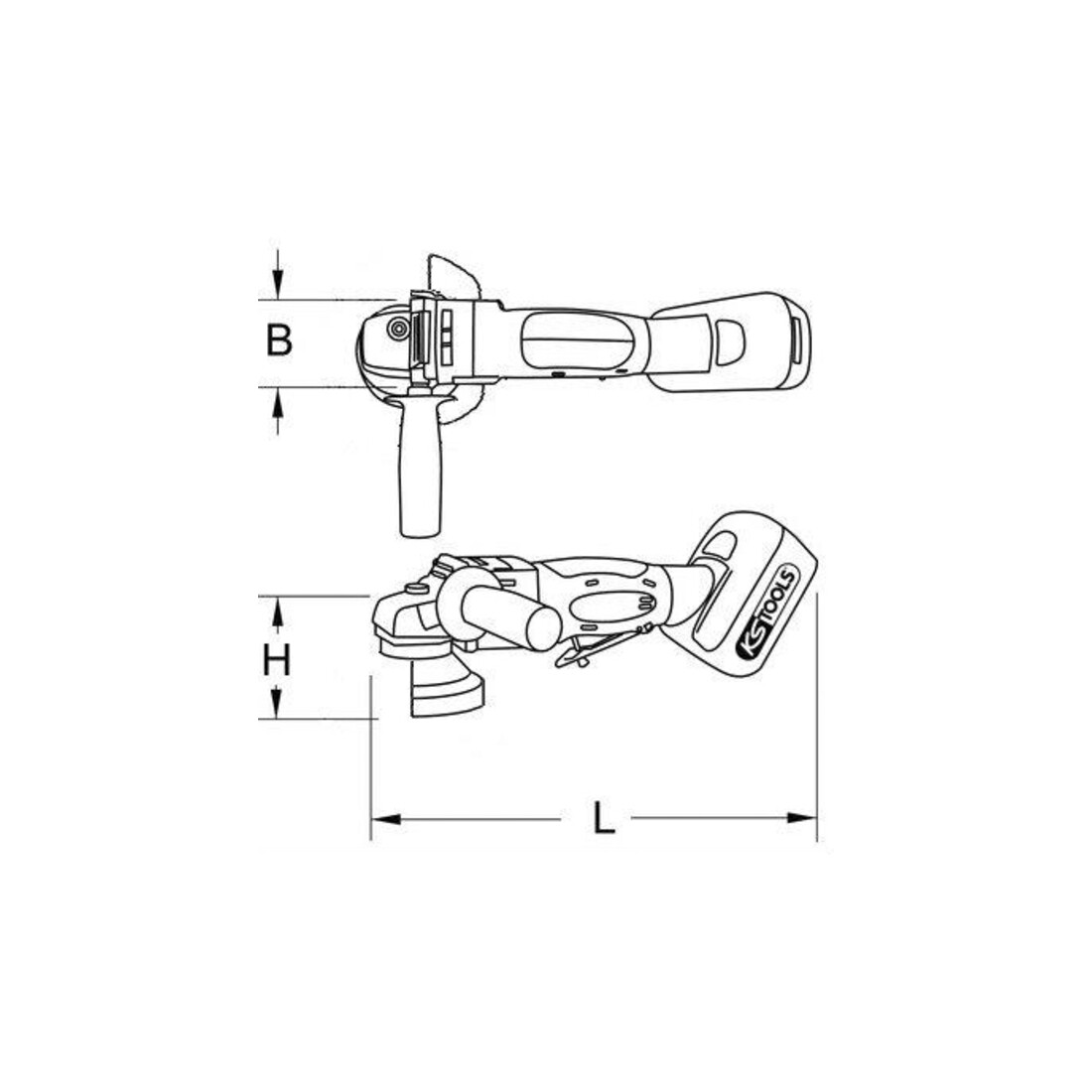 KS Tools Meuleuse sur batterie 7000 Tr/min, avec 2 batteries et chargeur