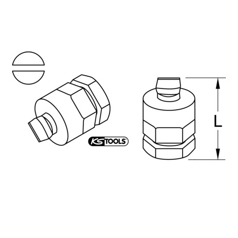 KS Tools Micro bit a intaglio, 4mm