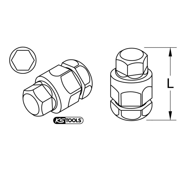 KS Tools Micro Bit Innensechskant, 4mm