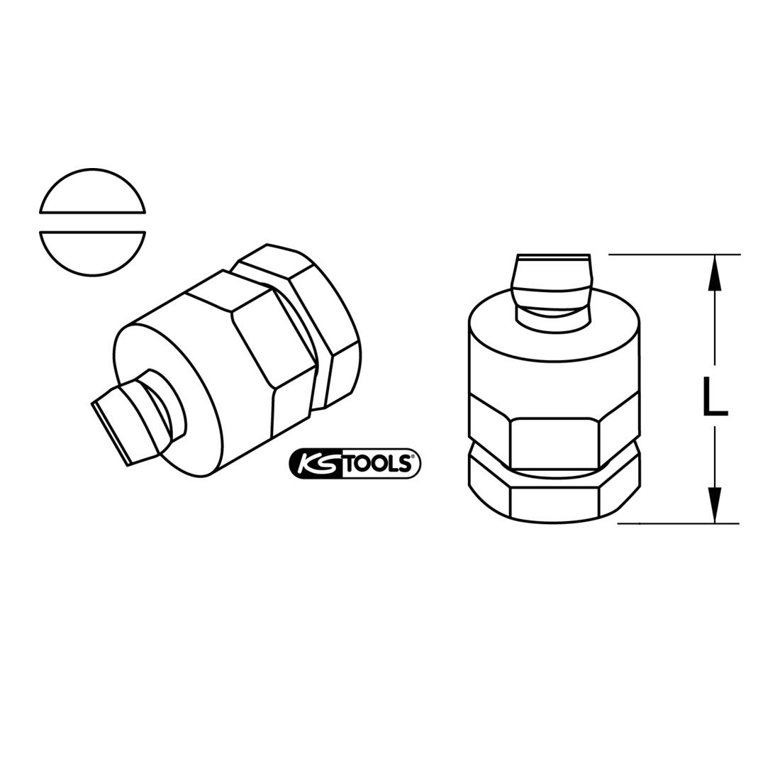 KS Tools Micro Bit Schlitz, 4mm