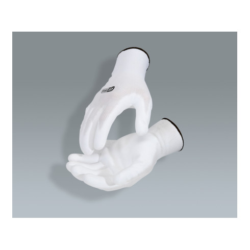 KS Tools micro fijngebreide handschoenen-wit, 12 paar