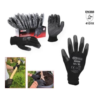 KS Tools Mikro-Feinstrickhandschuhe, schwarz