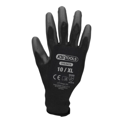 KS Tools Mikro-Feinstrickhandschuhe, schwarz
