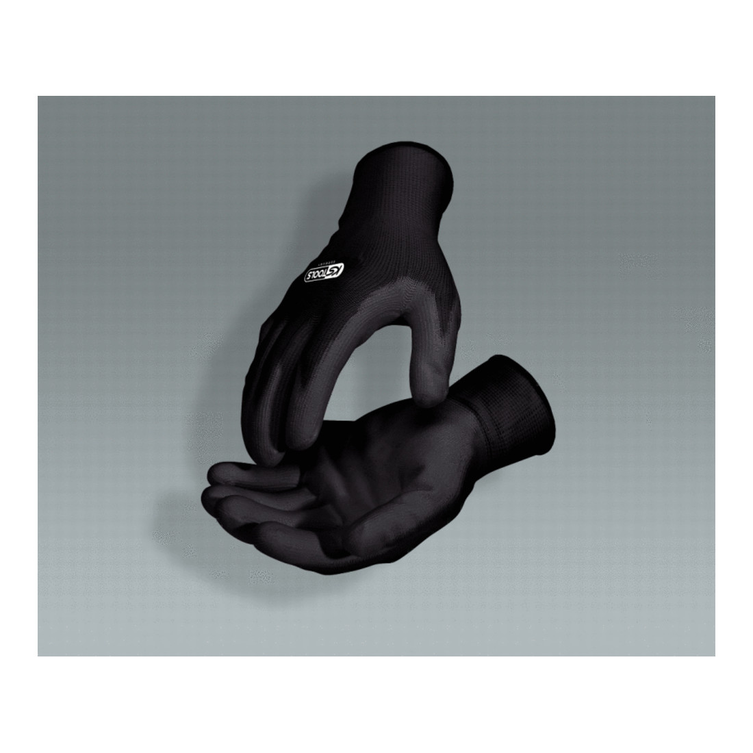 KS Tools Mikro-Feinstrickhandschuhe, schwarz