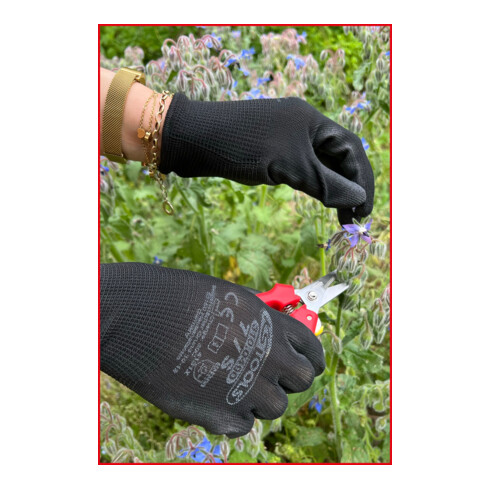 KS Tools Mikro-Feinstrickhandschuhe schwarz, Größe 7