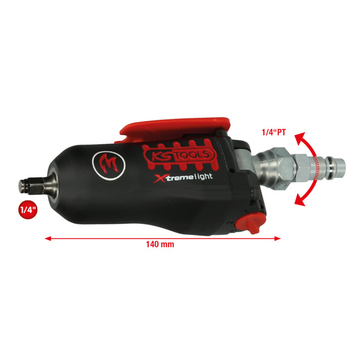 KS Tools Mini clé à chocs MONSTER pneumatique Xtremelight 1/4", 108Nm