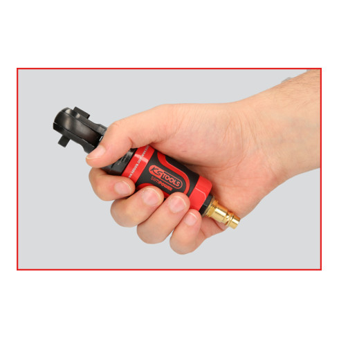KS Tools Mini cricchetto reversibile SlimPOWER 1/4" ad aria compressa, 30 Nm