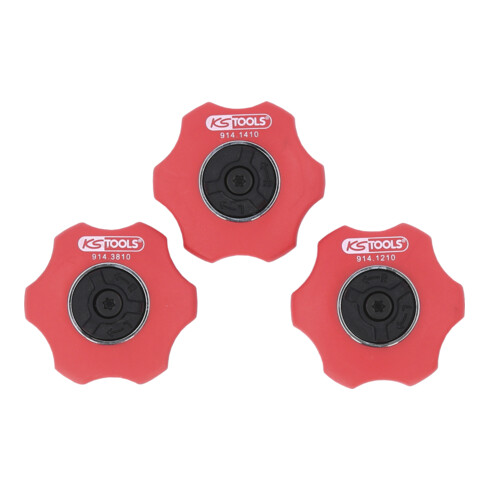 KS Tools Mini hand ratelset, 3-delig, 1/4"+3/8"+1/2"