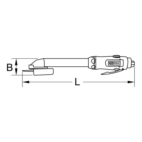 KS Tools Mini levigatrice a barra ad aria compressa 1/4" SlimPOWER