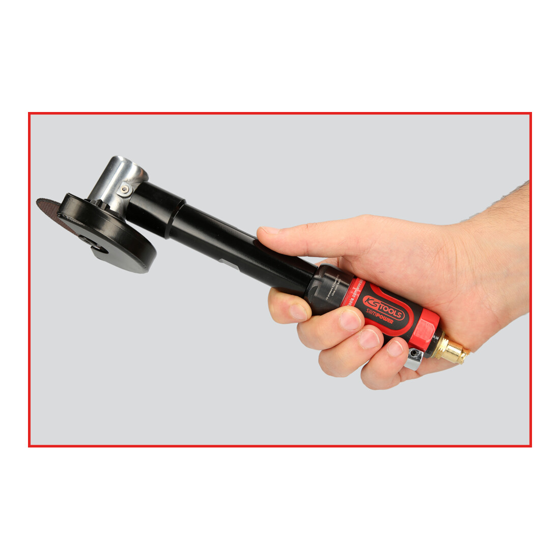 KS Tools Mini levigatrice ad aria compressa 1/4" SlimPOWER, lunga