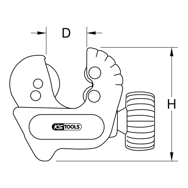 KS Tools Mini-Rohrabschneider, 3-22mm, ergonomisch