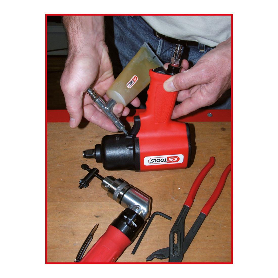 KS Tools Mini-Schmier-Fettpumpe, 100g