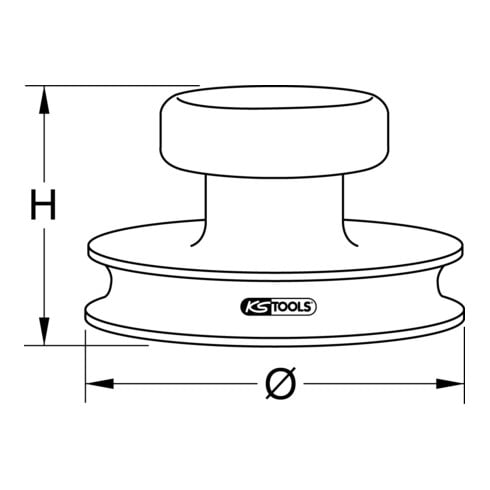 KS Tools Mini zuigheffer, max 15kg, Ø 80mm