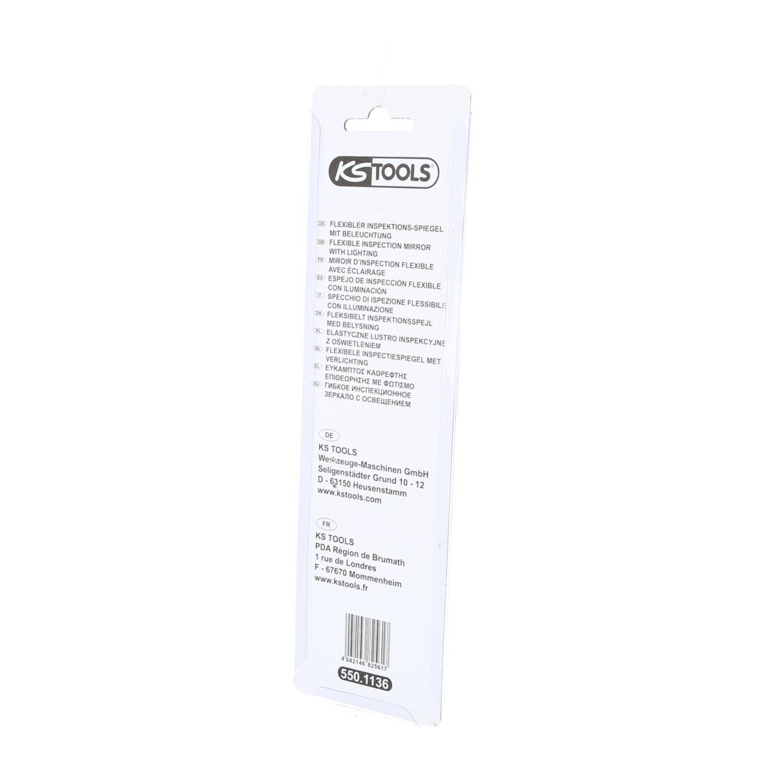 KS Tools Miroir d'inspection flexible avec éclairage