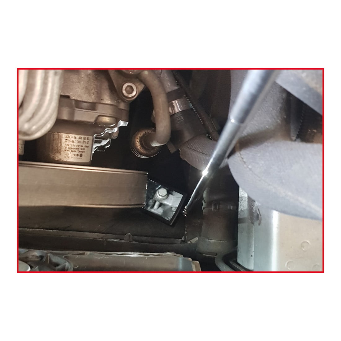 KS Tools Miroir d'inspection flexible avec éclairage